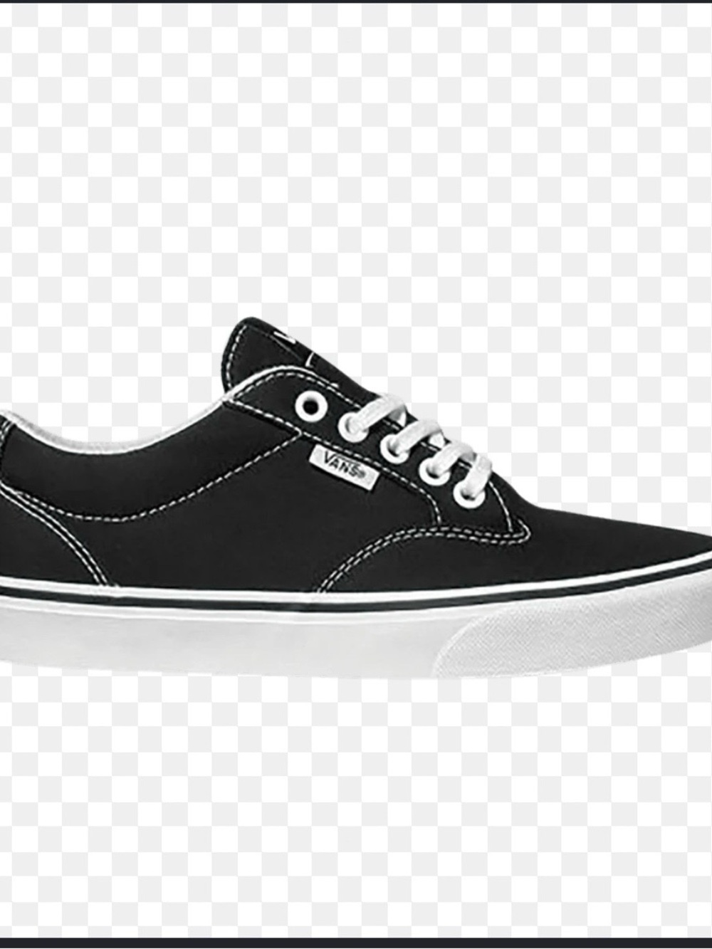 Vans Black Low-Top Sneakers with White Accents